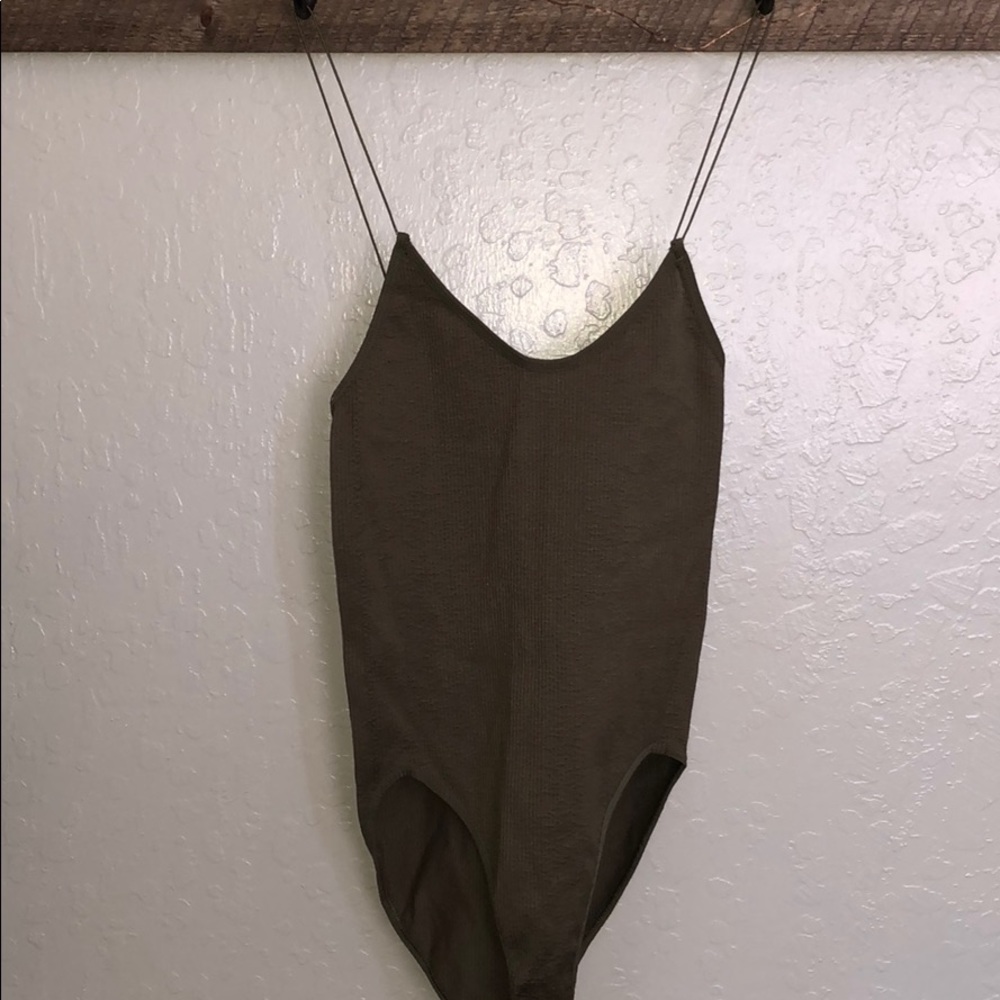 Olive green body suit from Urban outfitters